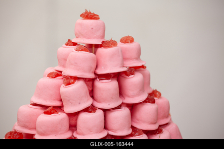 Variety of home made nougat on market-stock-foto