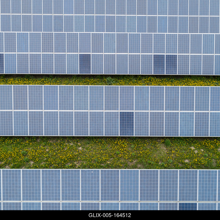 Aerial view to solar power plant-stock-foto