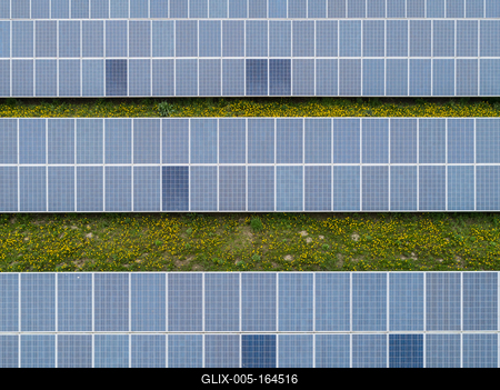 Aerial view to solar power plant-stock-foto