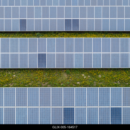 Aerial view to solar power plant-stock-foto