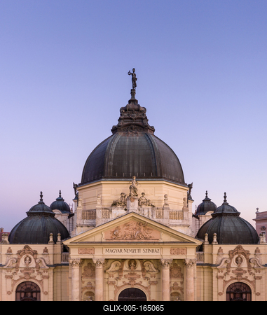 Theater of Pecs in Hungary-stock-foto