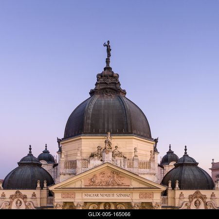 Theater of Pecs in Hungary-stock-foto