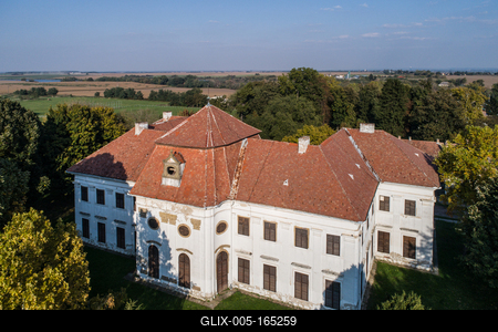 Beautiful castle in Nagyberki hungary-stock-foto