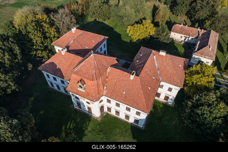 Beautiful castle in Nagyberki hungary-stock-foto