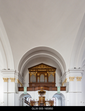 Interior of Reformed Great Church in Debrecen-stock-foto