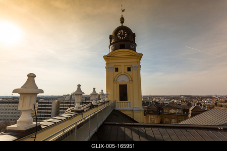 Reformed Great Church in Debrecen city, Hungary-stock-foto