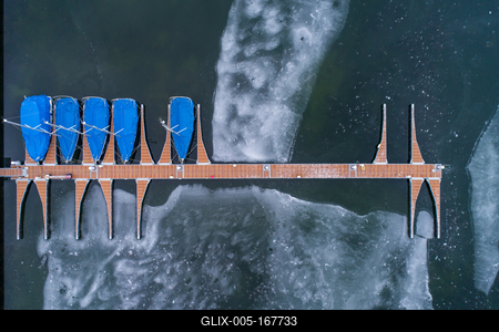 Aerial photo of Sailing boats in Lake Balaton, at Balatonfenyves-stock-foto