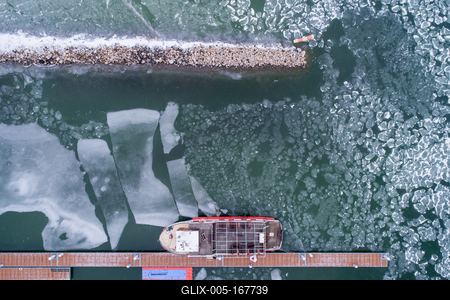 Aerial photo of Sailing boats in Lake Balaton, at Balatonfenyves-stock-foto
