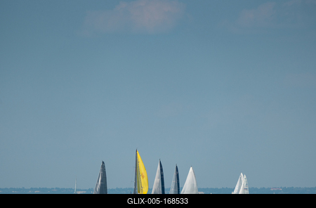 ZAMARDI - JULY 29 : Sailing boats compete on 52.nd Kékszalag championship at the Lake Balaton on 29 July 2020 in Zamardi, Hungary.-stock-foto