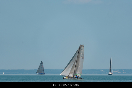 ZAMARDI - JULY 29 : Sailing boats compete on 52.nd Kékszalag championship at the Lake Balaton on 29 July 2020 in Zamardi, Hungary.-stock-foto
