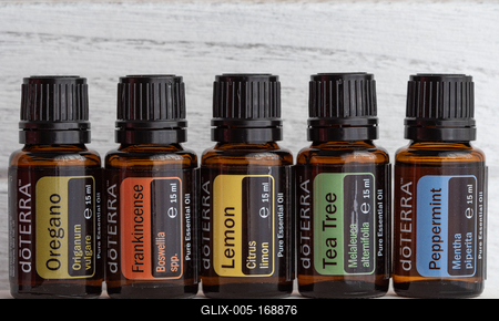 Pecs / Hungray - Aug 05 2020 - Illustrative editorial image of Doterra Essential Oils for everyday use-stock-foto