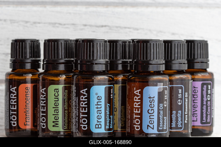 Pecs / Hungray - Aug 05 2020 - Illustrative editorial image of Doterra Essential Oils for everyday use-stock-foto