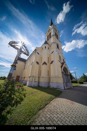 Saint Laszlo catholic church in Zalalovo-stock-foto