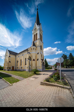 Saint Laszlo catholic church in Zalalovo-stock-foto