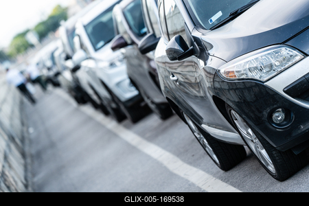 Many cars travelling on a road-stock-foto