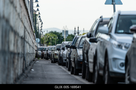 Many cars travelling on a road-stock-foto