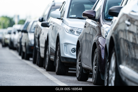 Many cars travelling on a road-stock-foto
