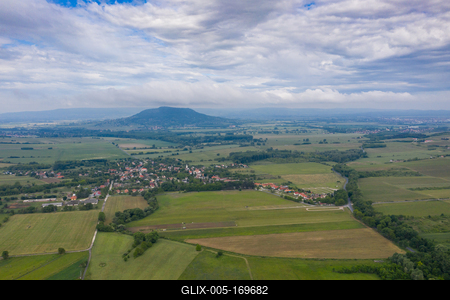 aerial photo of  beautiful Balaton felvidek with Csobanc-stock-foto