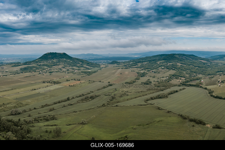 aerial photo of  beautiful Balaton felvidek with Csobanc-stock-foto
