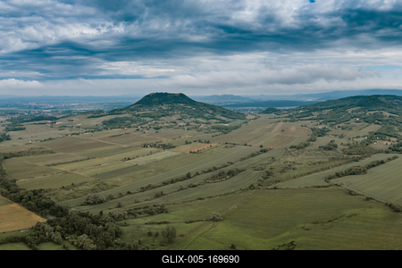aerial photo of  beautiful Balaton felvidek with Csobanc-stock-foto