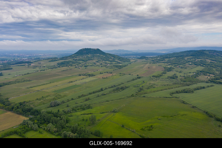 aerial photo of  beautiful Balaton felvidek with Csobanc-stock-foto