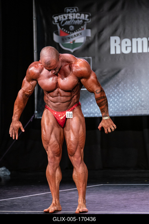 2020 in Szeged, hungary, HUNGARY - SZEPT 27: Plumbas Adam participates in PCA bodybuilding championship on Szept 27, szeged-stock-foto