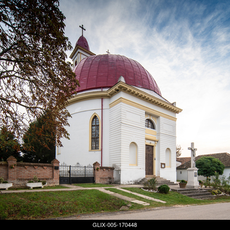Beautiful view of old Church in Palkonya-stock-foto
