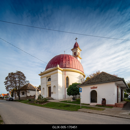 Beautiful view of old Church in Palkonya-stock-foto