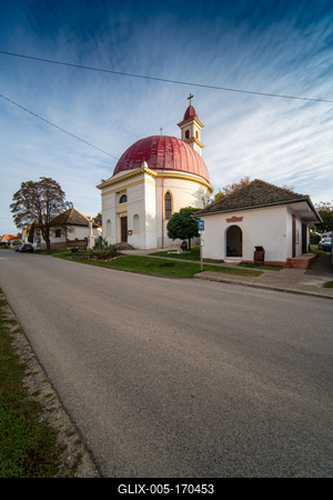 Beautiful view of old Church in Palkonya-stock-foto