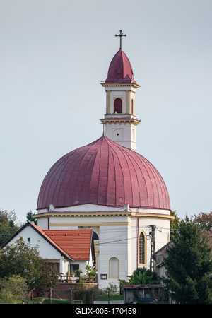 Beautiful view of old Church in Palkonya-stock-foto