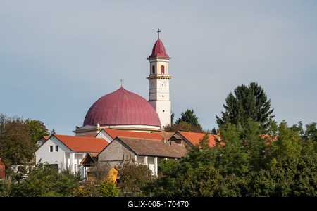 Beautiful view of old Church in Palkonya-stock-foto