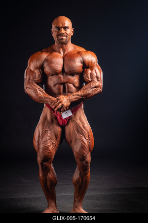 2019 in Budapest, hungary, HUNGARY - OCT 13: Lukas Osladil studio photo after Fitparade 2019 IFBB PRO  bodybuilding championship on Oct 13, Budapest-stock-foto
