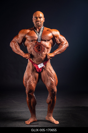 2019 in Budapest, hungary, HUNGARY - OCT 13: Lukas Osladil studio photo after Fitparade 2019 IFBB PRO  bodybuilding championship on Oct 13, Budapest-stock-foto