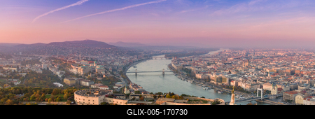 aerial view of Citadella Budapest-stock-foto