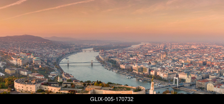 aerial view of Citadella Budapest-stock-foto