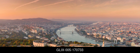 aerial view of Citadella Budapest-stock-foto