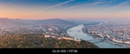 aerial view of Citadella Budapest-stock-foto