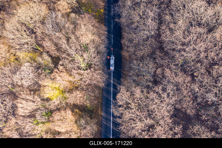 Aerial drone view of road painting-stock-foto