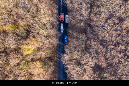 Aerial drone view of road painting-stock-foto