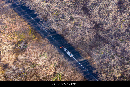 Aerial drone view of road painting-stock-foto