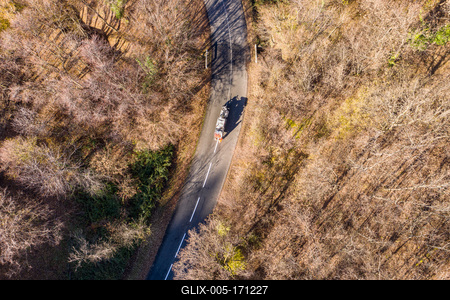 Aerial drone view of road painting-stock-foto