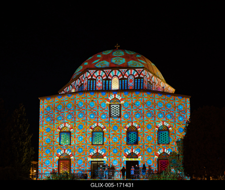 Szechenyi square in Pecs before Christams-stock-foto