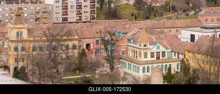 beautiful building in Zsolnay ceramic factory-stock-foto