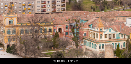 beautiful building in Zsolnay ceramic factory-stock-foto