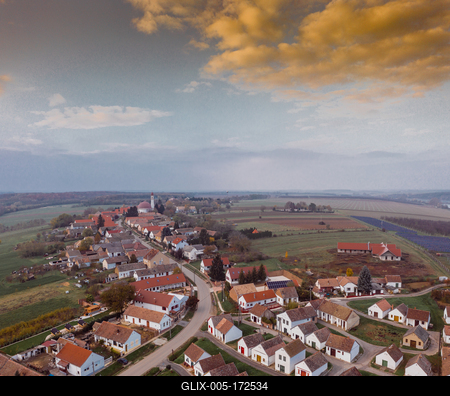 Wine cellars in a row in Southern Hungary in Palkonya village-stock-foto