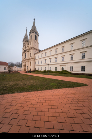 Zirc Abbey is a Cistercian abbey, situated in Zirc  Hungary-stock-foto