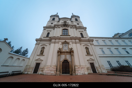 Zirc Abbey is a Cistercian abbey, situated in Zirc  Hungary-stock-foto
