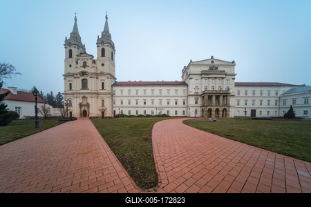 Zirc Abbey is a Cistercian abbey, situated in Zirc  Hungary-stock-foto
