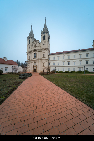 Zirc Abbey is a Cistercian abbey, situated in Zirc  Hungary-stock-foto
