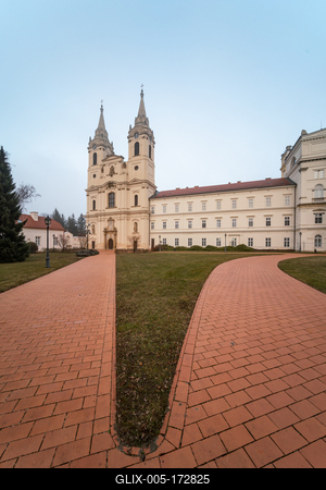 Zirc Abbey is a Cistercian abbey, situated in Zirc  Hungary-stock-foto